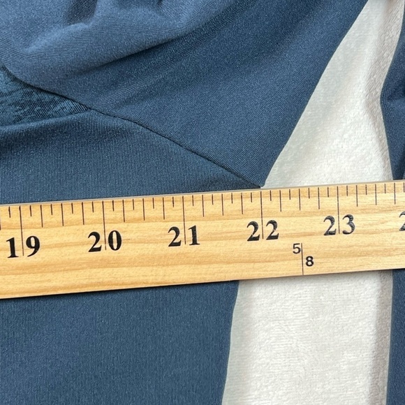 Adidas Medium ClimaWarm Pullover Quarter Zip 1/4 Zip Navy Heather Sweater Golf - Picture 7 of 8